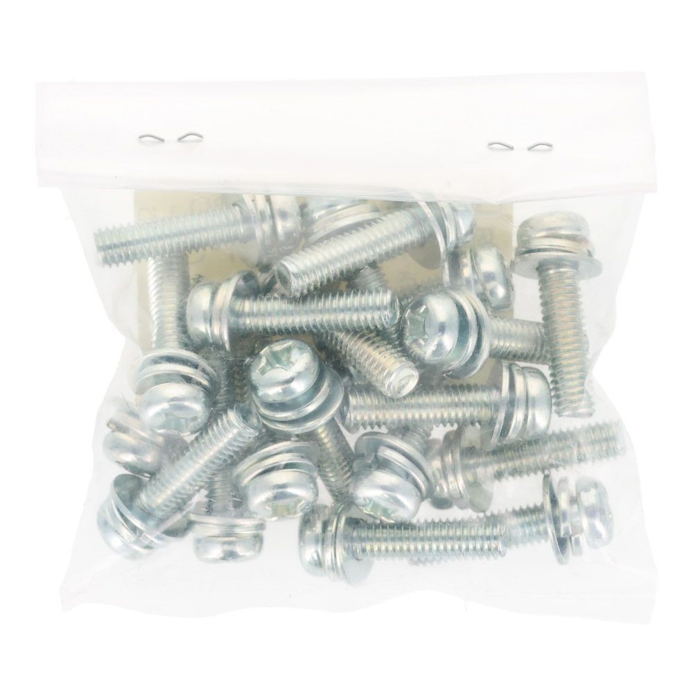 ユニクロ　座金組込ねじ　Ｐー３　Ｍ６&times;２５　２０個入り, ねじ, M6&times;25