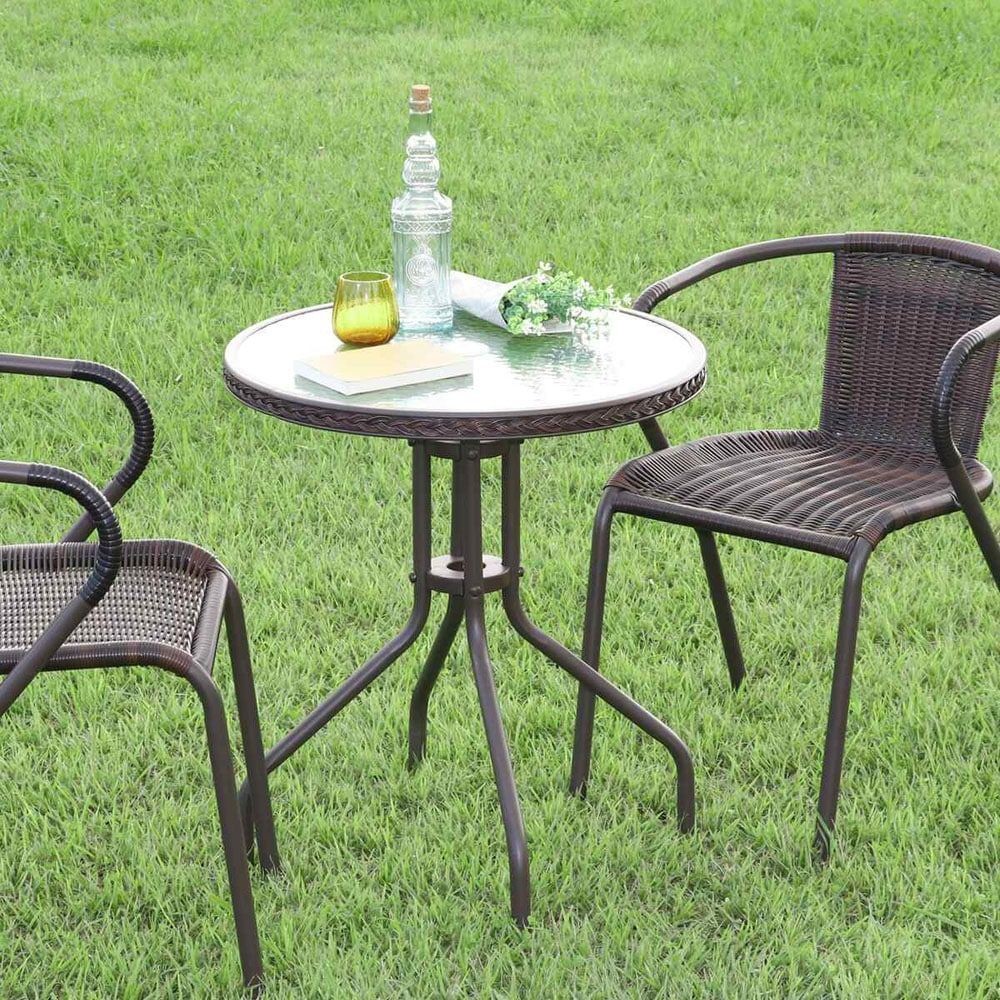 ガラステーブル2【メーカー直送・代引不可】, ブラック, ガラステーブル