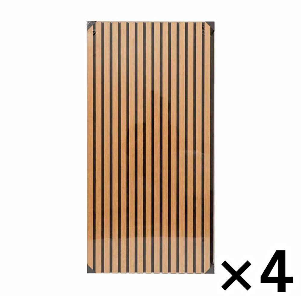 吸音ウォールパネル　６００ｘ１２００ｘ２１ｍｍ　&times;４個セット, ライトオーク, 600&times;1200mm