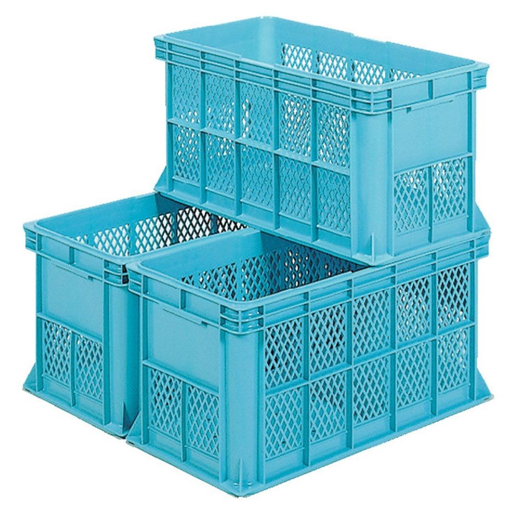 サンコー サンテナー B#60-1 ライトブルー 105400-00 &times;6個セット【メーカー直送・代引不可】【法人限定】, ライトブルー, 6P