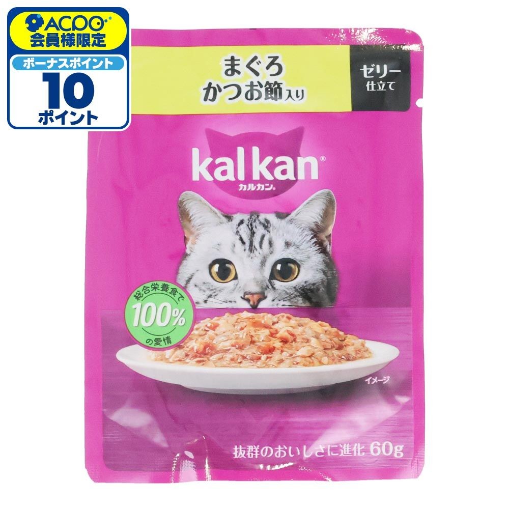 カルカンパウチ　まぐろ　かつお節入り, まぐろ　かつお節入り, 60g