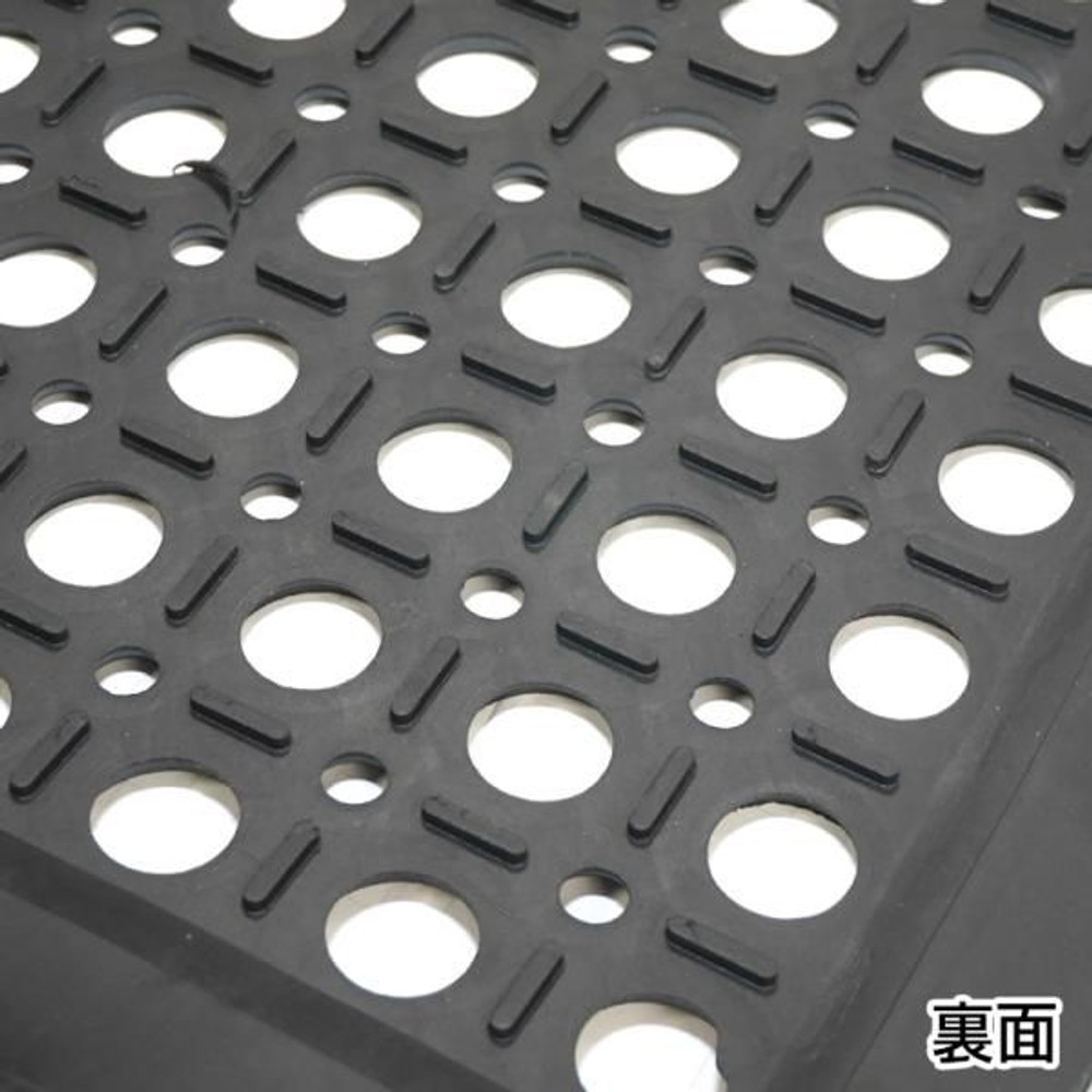 スベリ止め穴あきゴムマット, BK（91&times;152cm）, 91&times;152cm