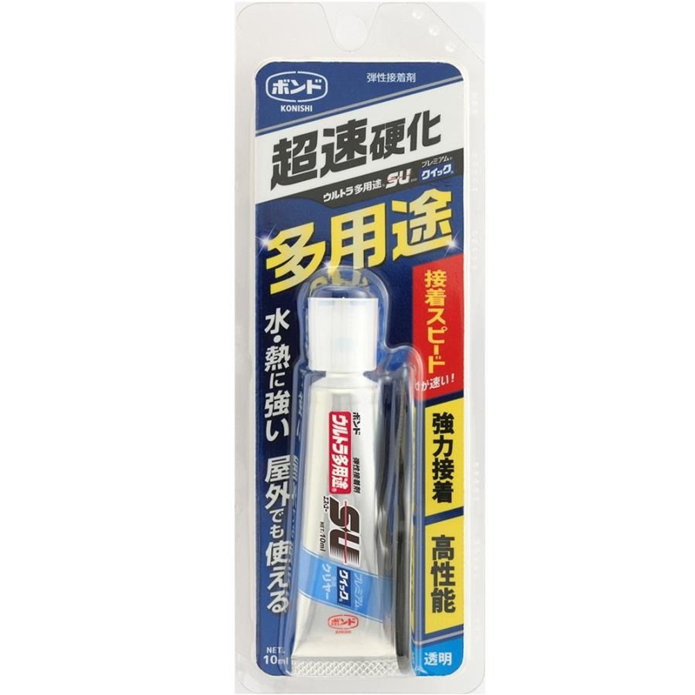 コニシ 超速硬化 ボンド ウルトラ多用途 SU プレミアムクイック クリヤー 10ml , クリヤー, 10ml