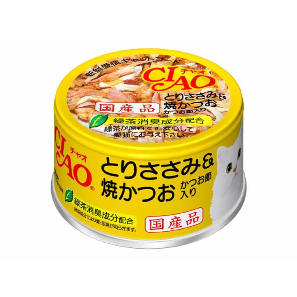 チャオ　ささみ＆焼きかつお　かつお節　85Ｇ, かつお節, 85g