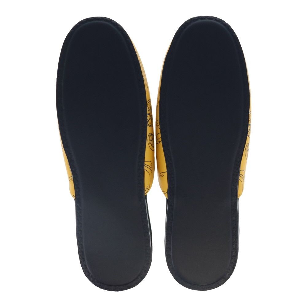 レモン柄　ビニールプラット, イエロー, Lサイズ