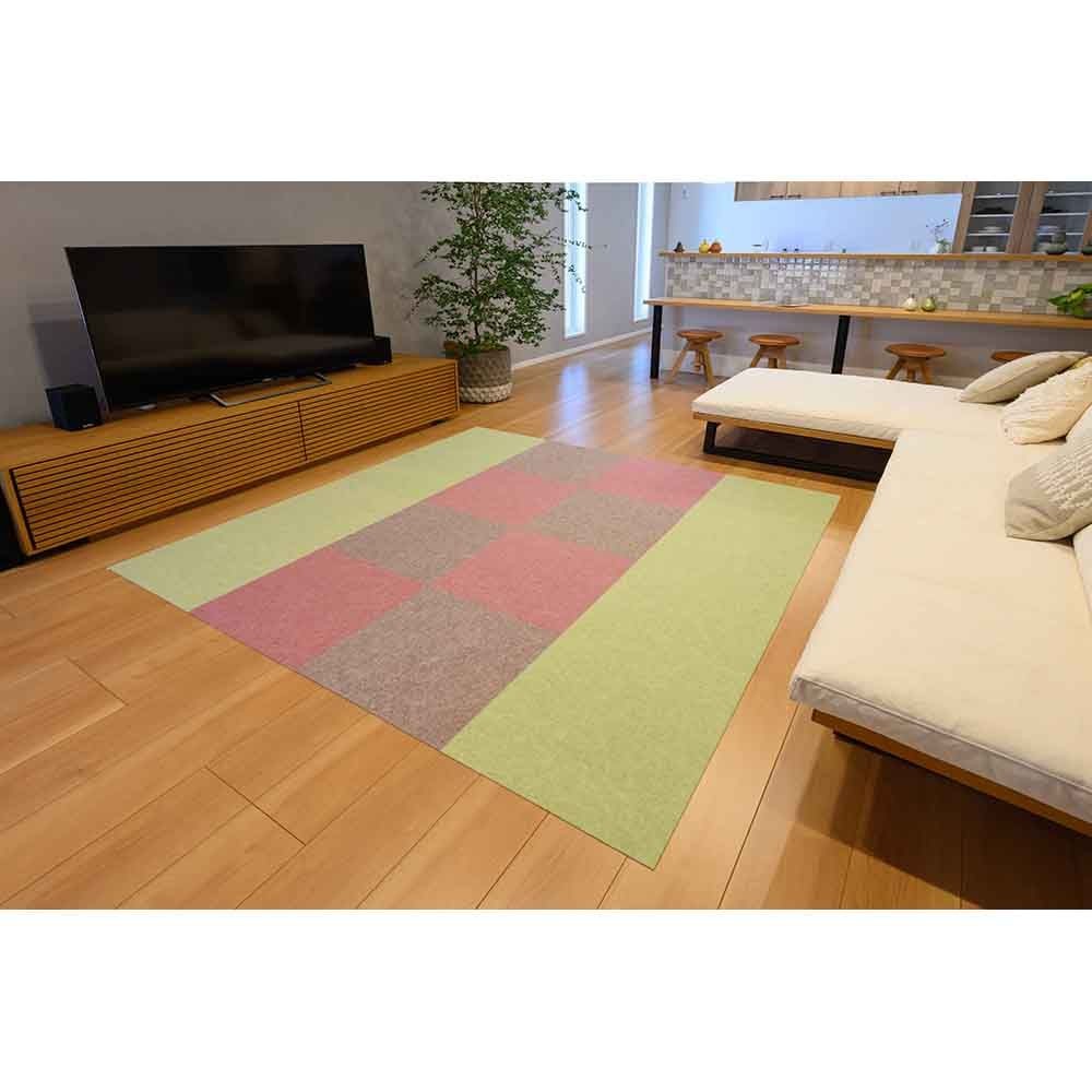 吸着ぴたマット  4P  幅45cm  ×10個セット, グリーン, 幅45cm×10P