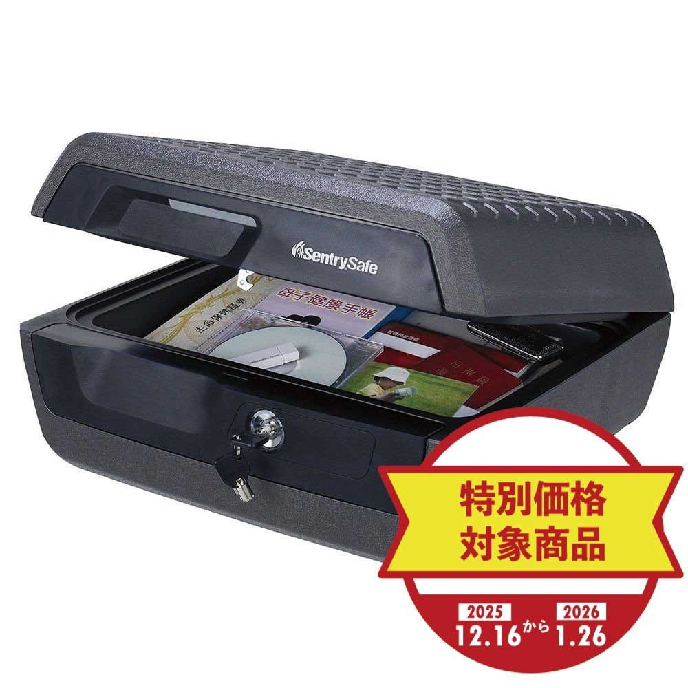 【期間限定特別価格】セントリー ポータブル耐火・防水保管庫  CFW30200, ブラック, CFW30200