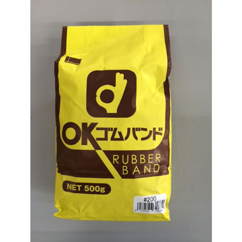 ゴムバンド500ｇ袋入　　　　200号, アメ#12, 12号×1mm