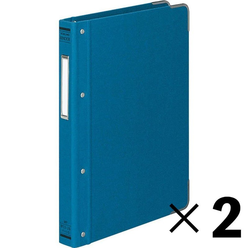 【2冊セット】コクヨ　カラーバインダー　布貼り　ハｰ110B【メーカー直送・代引不可】, 青, B5-S