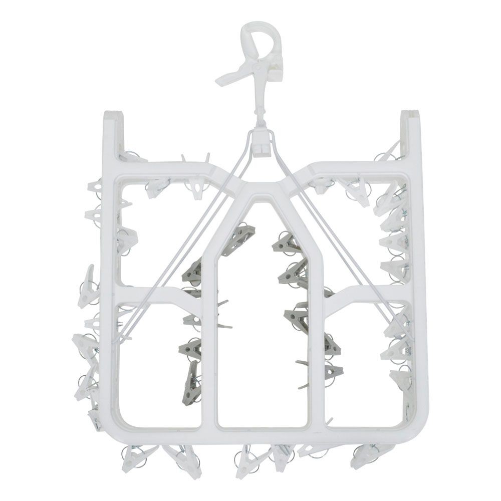 WIZ'A ウィザ 強力フレーム洗濯ハンガー４２ピンチ, ホワイト, 42P