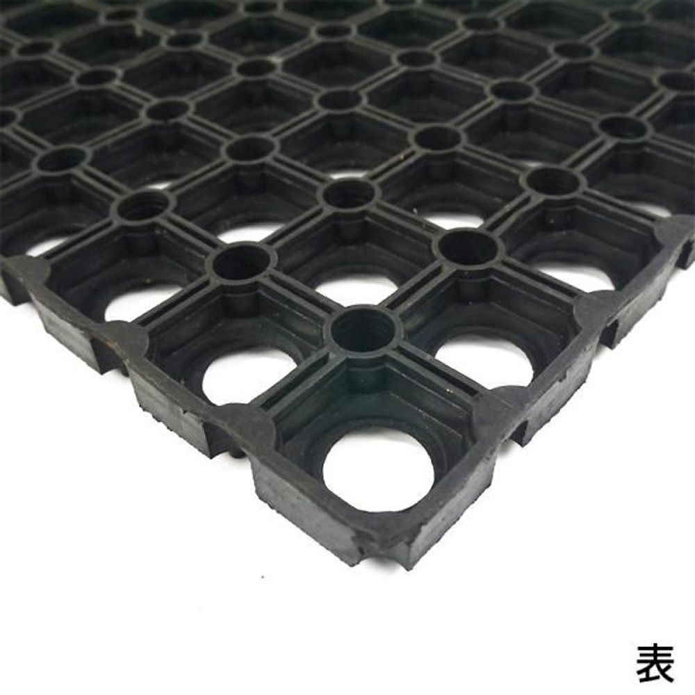 有孔ゴムマット 約50×100cm 厚さ22mm, ブラック, 約50×100cm×厚さ22mm