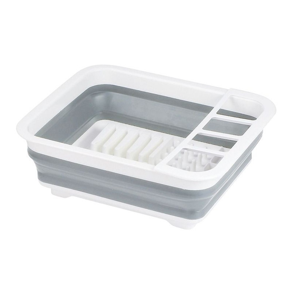 パール　折りたたみできる水切りカゴ, グレー・ホワイト, 36×31cm