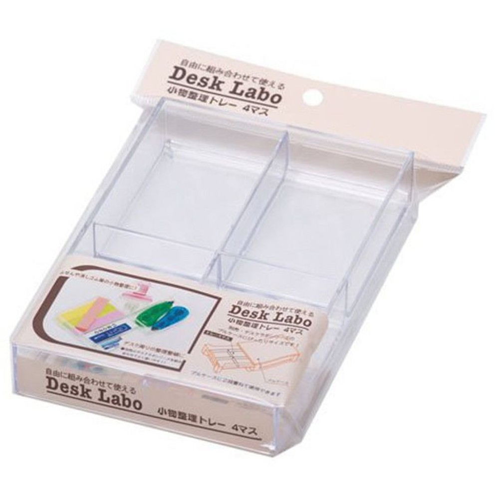 山田化学　デスクラボ　トレー　4マス, クリア, 1個