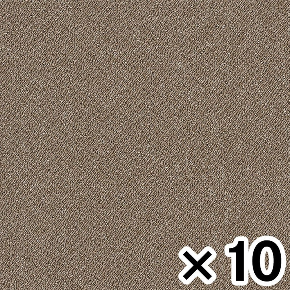 東リ　遮音タイルカーペット　ＡＫ8004ＳＣ &times;10個セット, ブラウン, 40cm