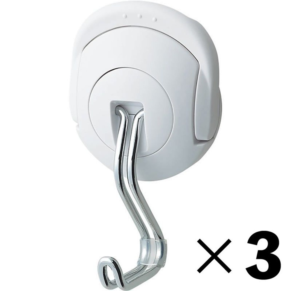 【3個セット】コクヨ　マグネットフック　タフピタ　白【メーカー直送・代引不可】, 白（大）, 大