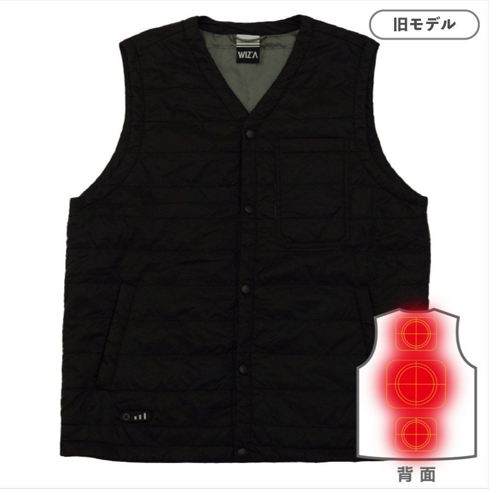 【数量限定】【処分価格】ヒーター内蔵ベスト　ブラック, ブラック（5L）, Mサイズ