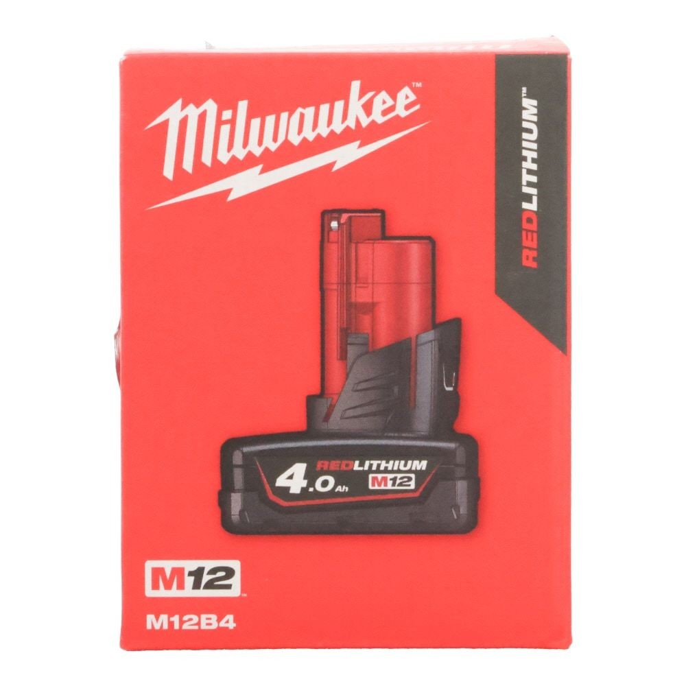 Milwaukee M12 4.0Ah バッテリー, 4.0Ah, 12V