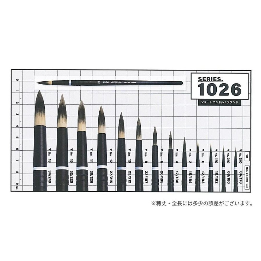 インターロン水彩筆 1026 ラウンド 4号, インターロン水彩筆 1026, ラウンド 4号