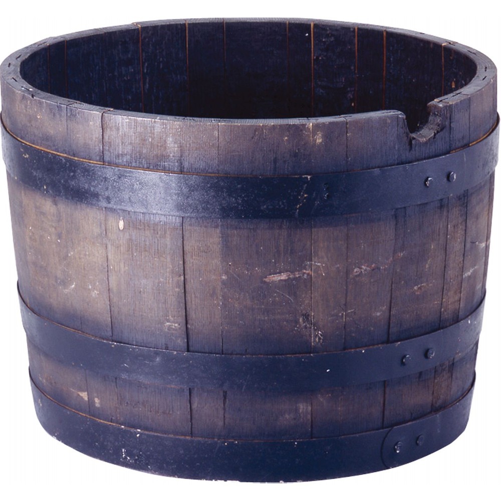 ウイスキー樽プランター　H-60　ナチュラル　【メーカー直送・代引不可】【北海道・沖縄・離島除く】, ナチュラル, H-60