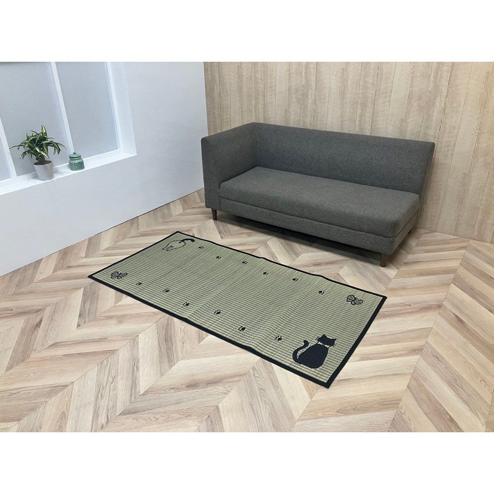 パーソナルラグ  NSアミ  約80cmＸ160cm  ブラック色, その他カラー１, その他サイズ１