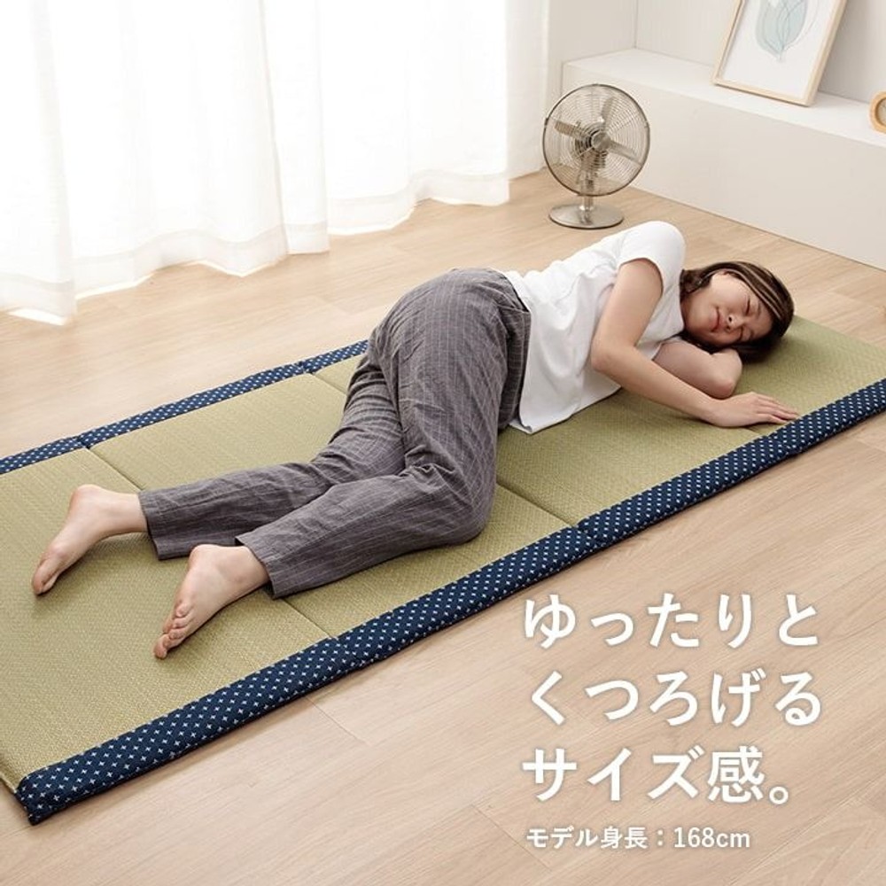 寝具 マット マットレス い草 コンパクト 調湿効果 抗菌防臭 90&times;200cm, グリーン, 90&times;200cm