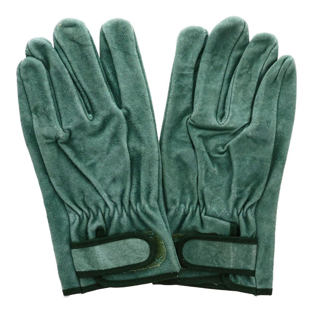 ●オイル加工　着脱ラクラク牛床革手袋　1双入り, ライトグリーン, ＪＷＧー024Ｂ