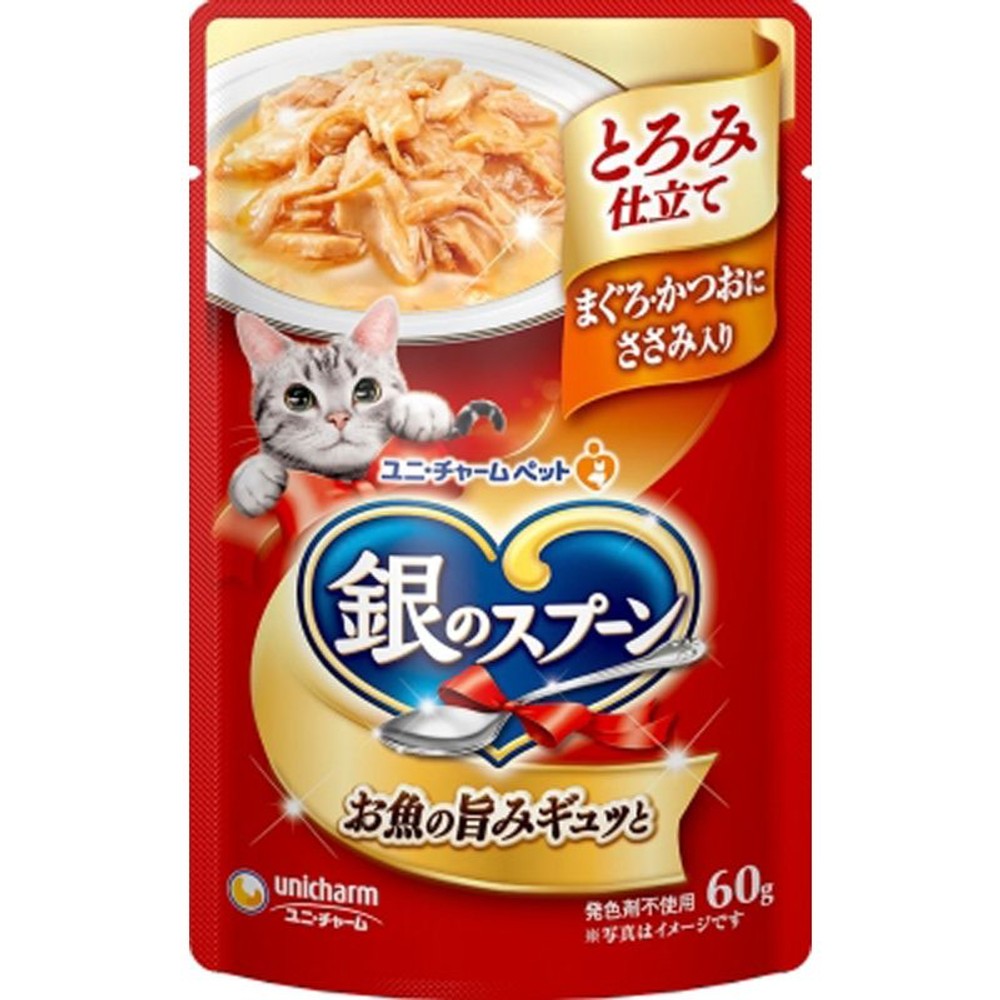 ユニチャーム　銀のスプーンパウチ　とろみかつお　60ｇ, とろみかつお, 60g