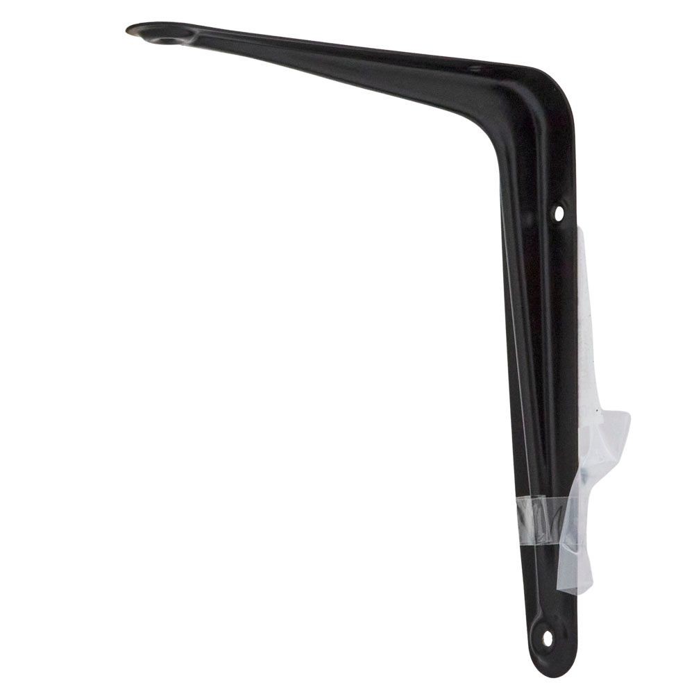 Ｌ型棚受（ブラック）　１２５&times;１５０, ブラック, 125&times;150mm