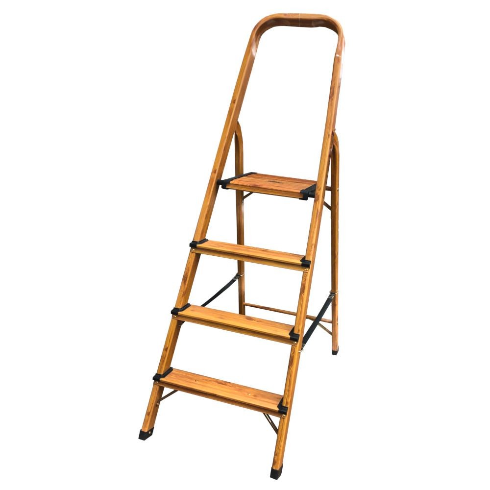 取っ手付アルミステップ木目, 木目（2段）, 2段