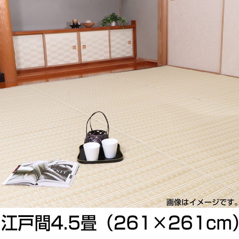 お手入れ簡単 上敷き カーペット 花莚 バルカン 江戸間 ベージュ ポリプロピレン【メーカー直送・代引不可】, その他カラー１, 1畳用