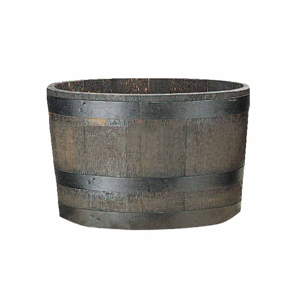 ウイスキー樽プランター　GB-6438　椀型60　ナチュラル　【メーカー直送・代引不可】【北海道・沖縄・離島除く】, ナチュラル, 椀型60