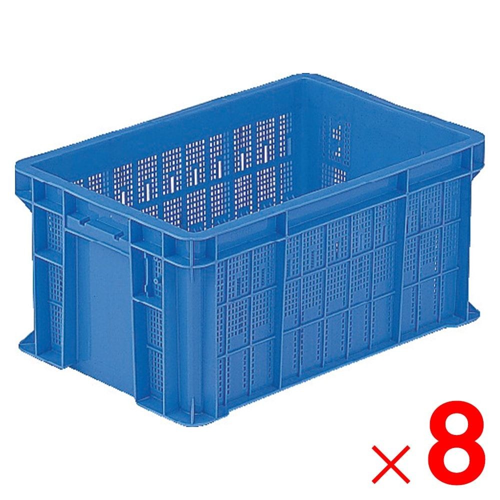 サンコー サンテナー B#39S ブルー 103902-00 &times;8個セット【メーカー直送・代引不可】【法人限定】【日祝配送不可・時間指定不可】, ブルー, 8P
