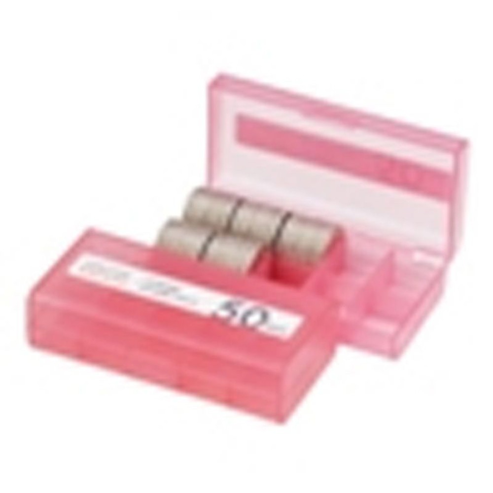 オ―プン　コインケ―ス　　　　Ｍ―50Ｗ　　　　　180, 半透明・桃, 50円×100枚用