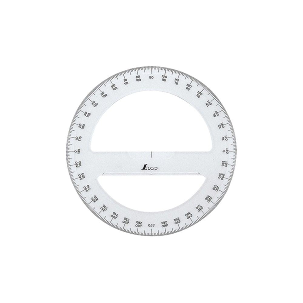 分度器 アクリル製360&deg; 15cm 全円, 74926, &phi;152&times;2mm
