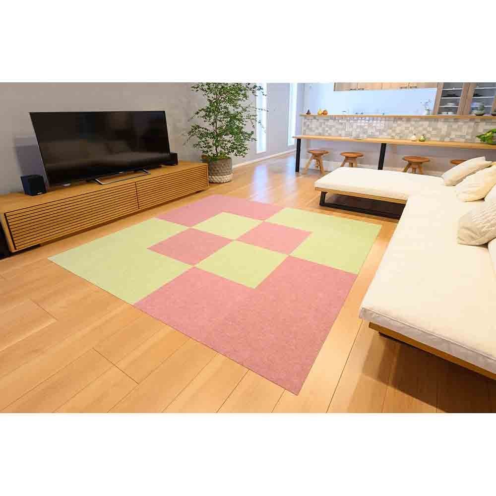 吸着ぴたマット  4P  幅45cm  ×10個セット, グリーン, 幅45cm×10P