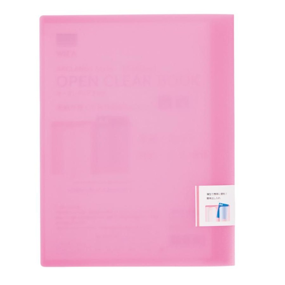 ウィザ WIZ'Aオープンクリアブックカジュアル Ａ4 ４ポケット, ブルー, A4