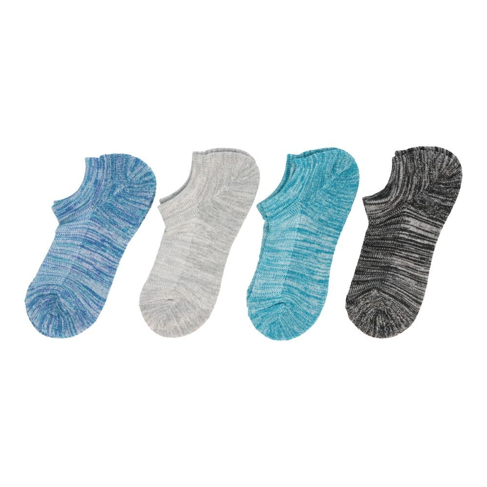 WIZ'A ウィザ 消臭・抗菌　銀イオン６P パイル先丸カバー丈　杢柄, アソート, 25.0〜27.0cm