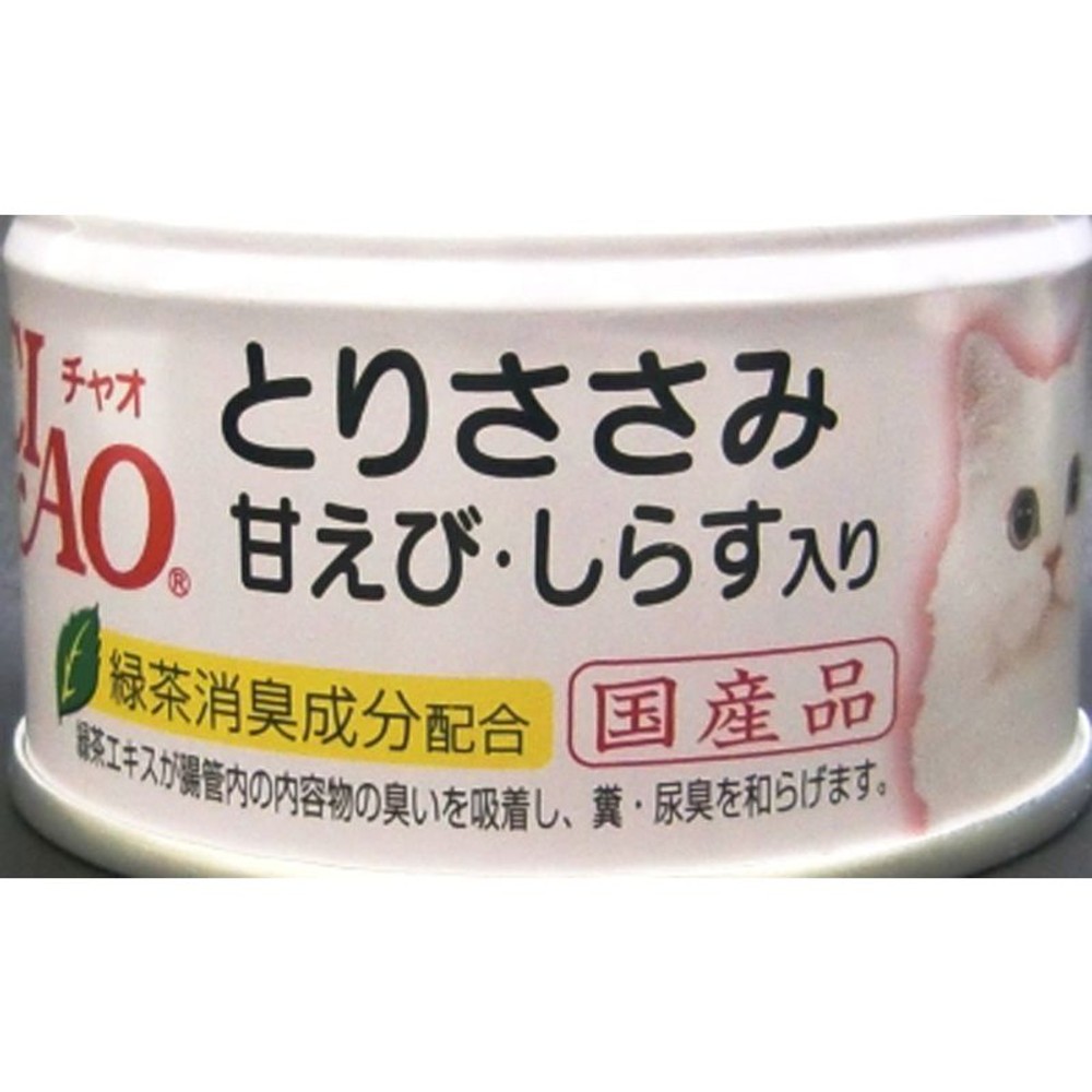 チャオ　とりささみ　甘えび・しらす入り85ｇ, 甘えび・しらす入り, 85g