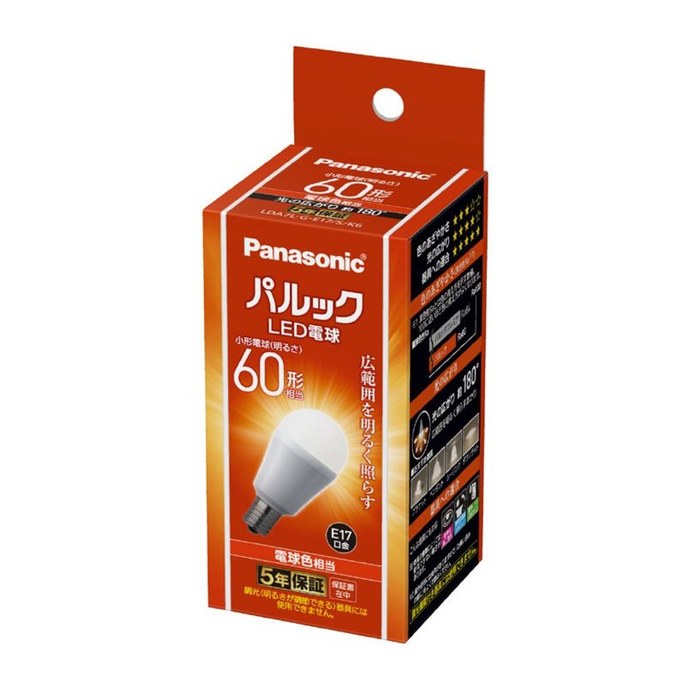 小型ＬＥＤ60Ｗ／ＬＤＡ7ＬＧＥ17ＳＫ6, その他カラー１, 1個入り