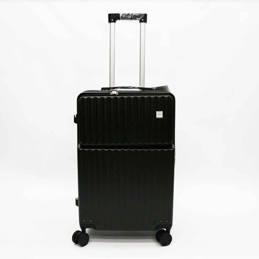 ＵＳＢポート付きキャリーケース　Ｍサイズ, ブラック, M