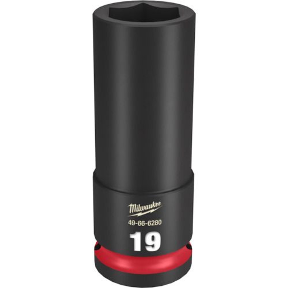 milwaukee SHOCKWAVE IMPACT DUTY ディープインパクトソケット 1/2インチ(12.7mm)角 19mm, 49-66-6280, 19mm