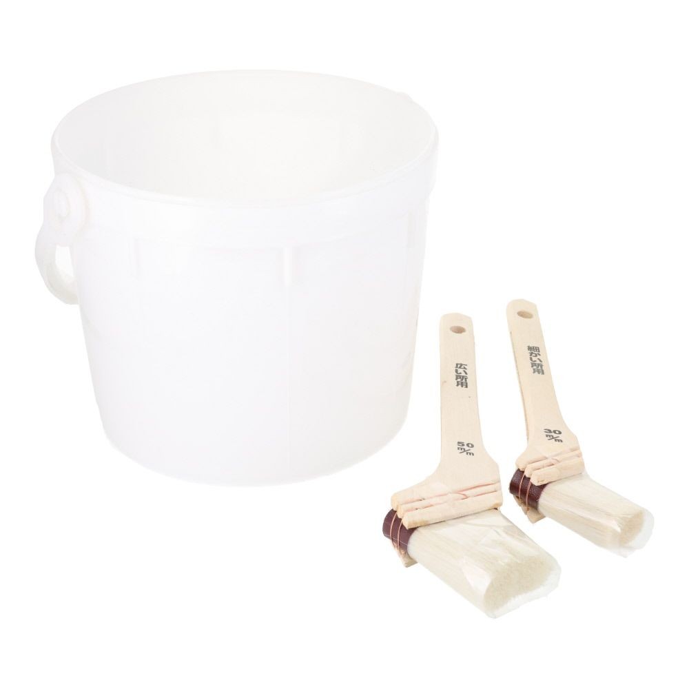 刷毛付きポリ缶, 白, ペイントスターターセット