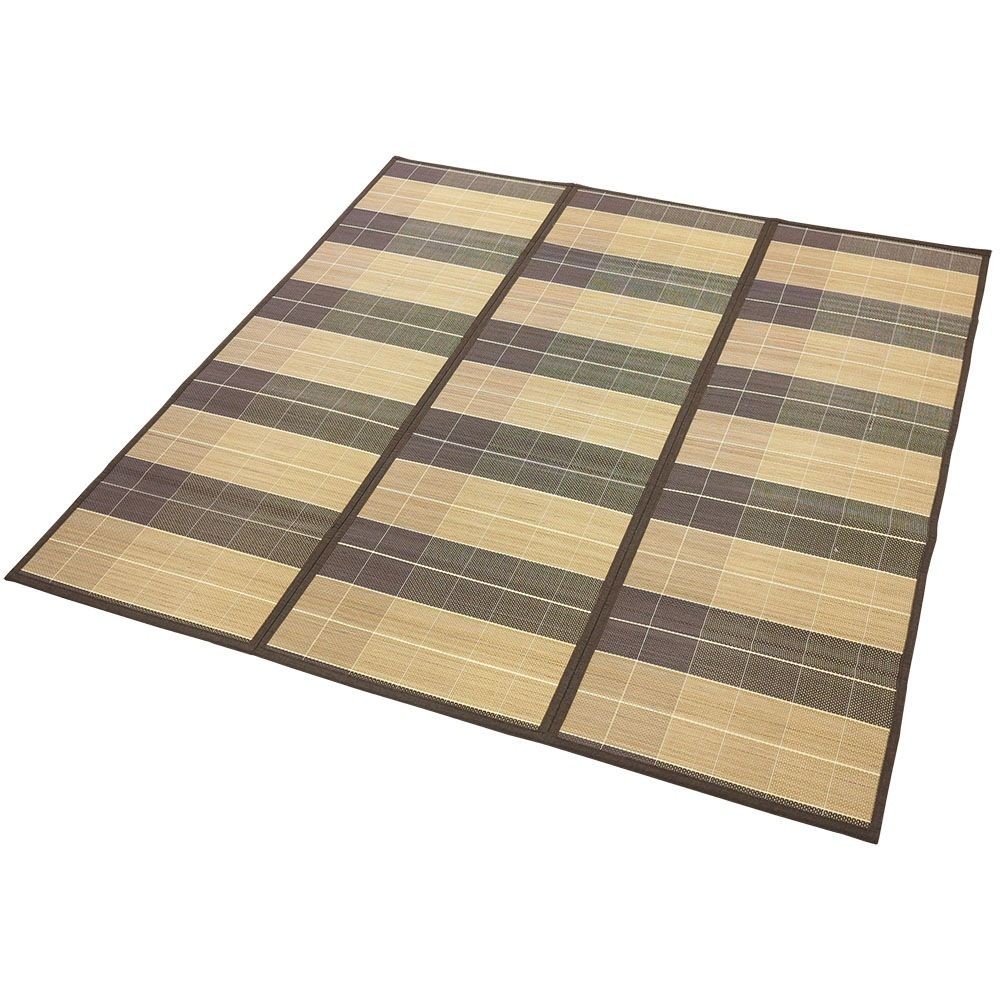 大島屋 竹ラグ ニクス ブラウン 【メーカー直送 代引不可】, ベージュ（120×180）, 180×180cm