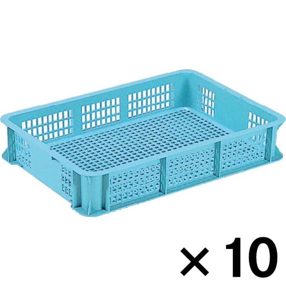 サンコー サンテナーＢ＃18ー2　ライトブルー ×10個セット【メーカー直送・代引不可】【法人限定】, ライトブルー, 10P