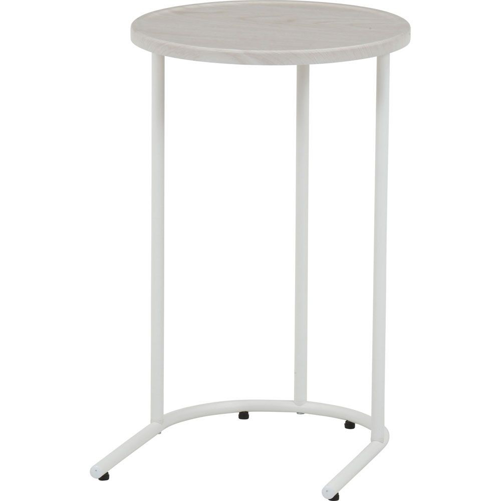 不二貿易 Ｃｈａｍｉｌｌ　サイドテーブル　ホワイト【メーカー直送・代引不可】, ホワイト, 幅340mm&times;奥行388mm&times;高さ535mm
