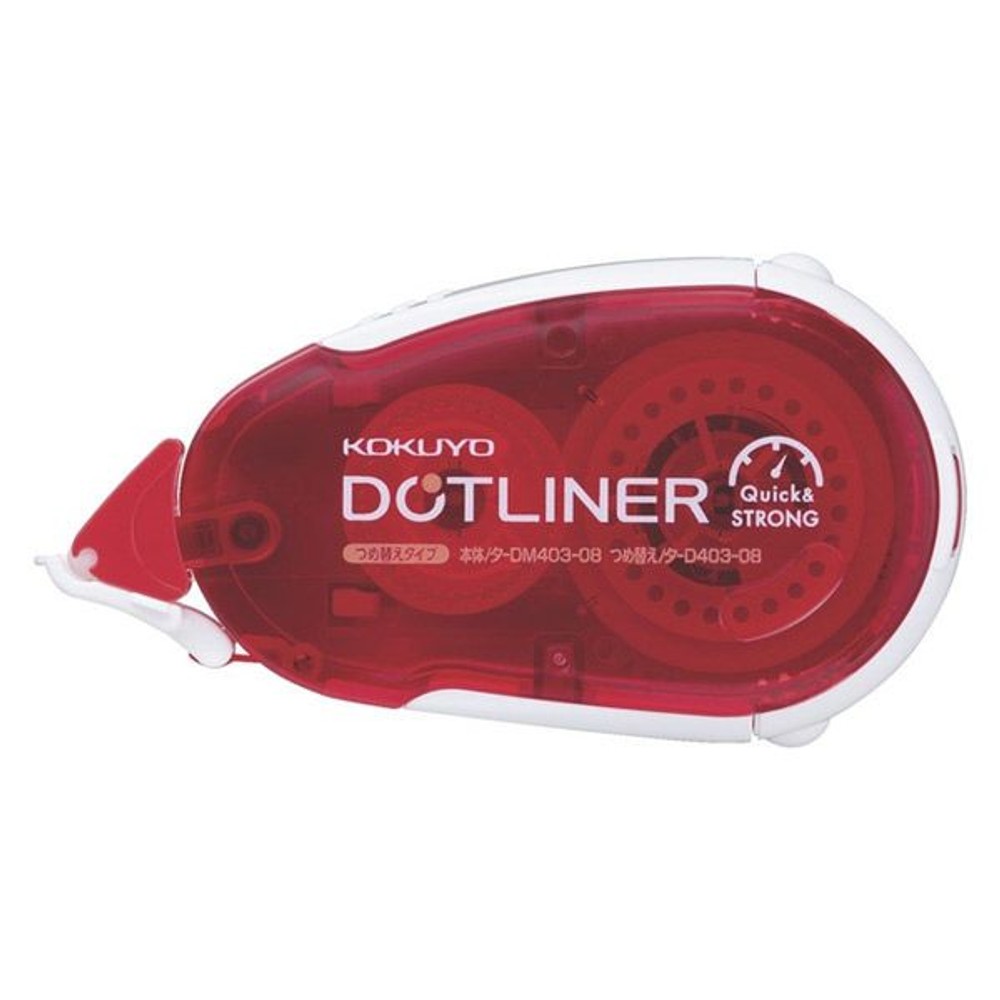 ドットライナー 本体 強力に貼る, 赤, 幅8.4mm