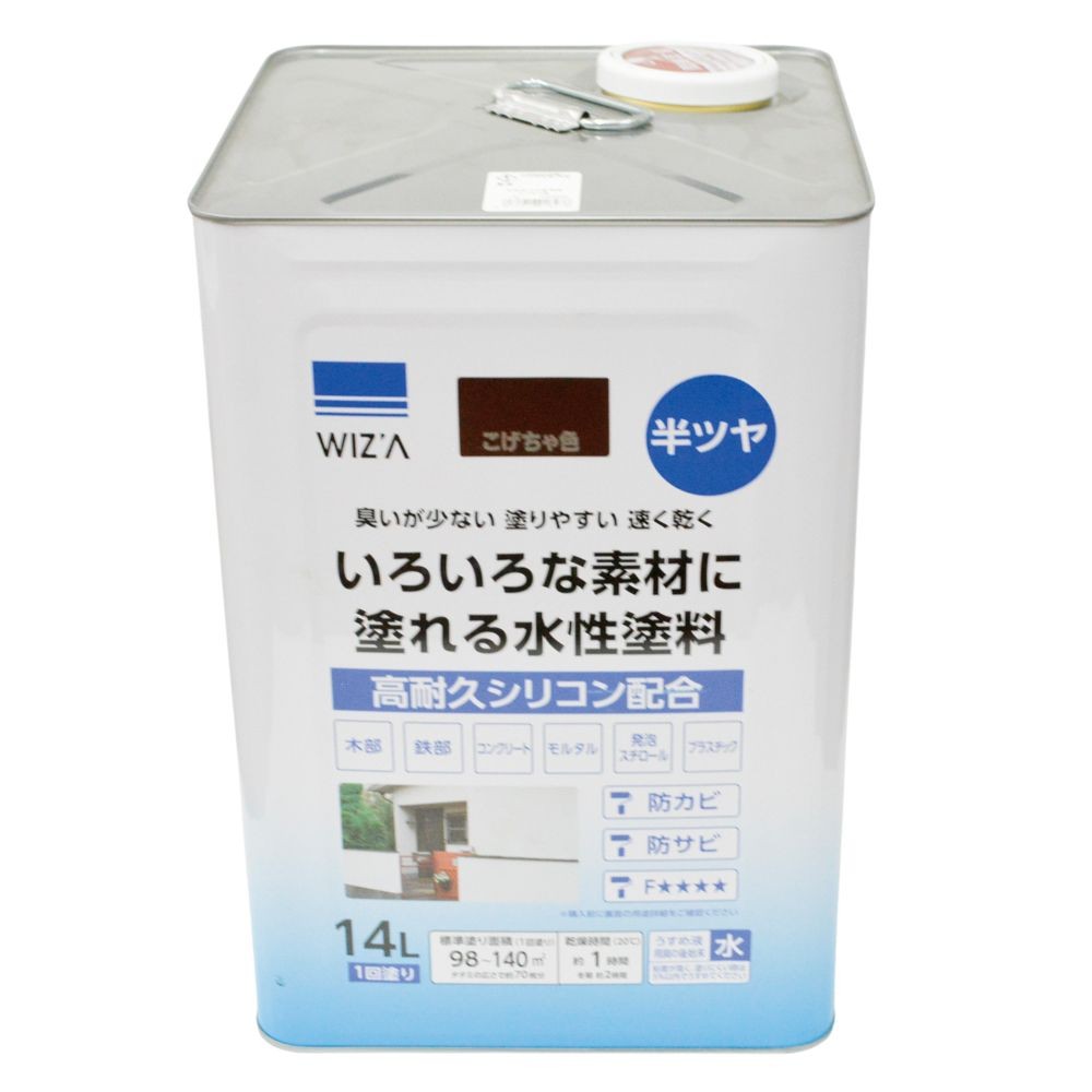 ウィザ WIZ'A　水性半つや多用途塗料　１４Ｌ, ミルキーホワイト, 14L