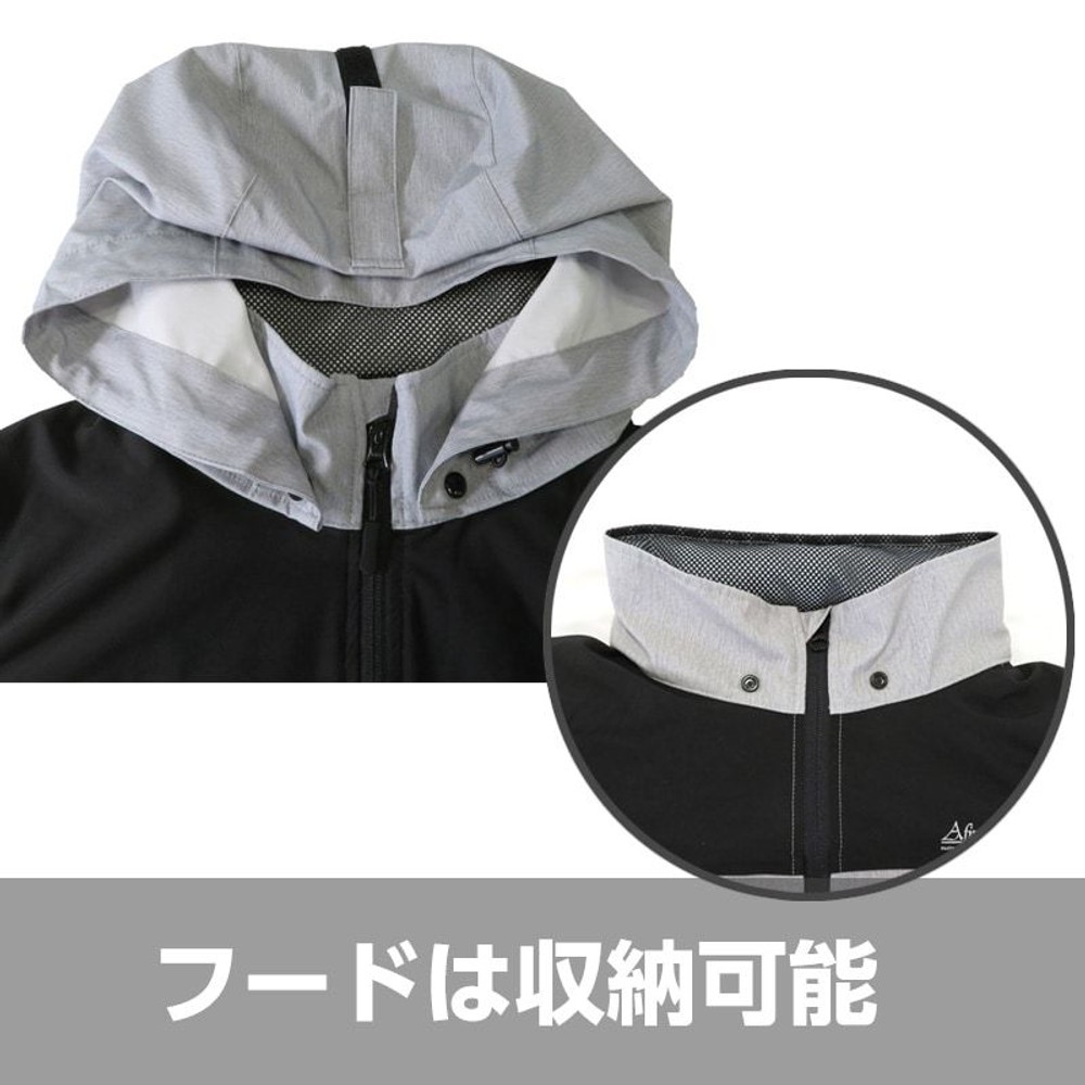 破れにくい生地を使った空調ウェア　長袖　グレー, グレー（5L), Sサイズ