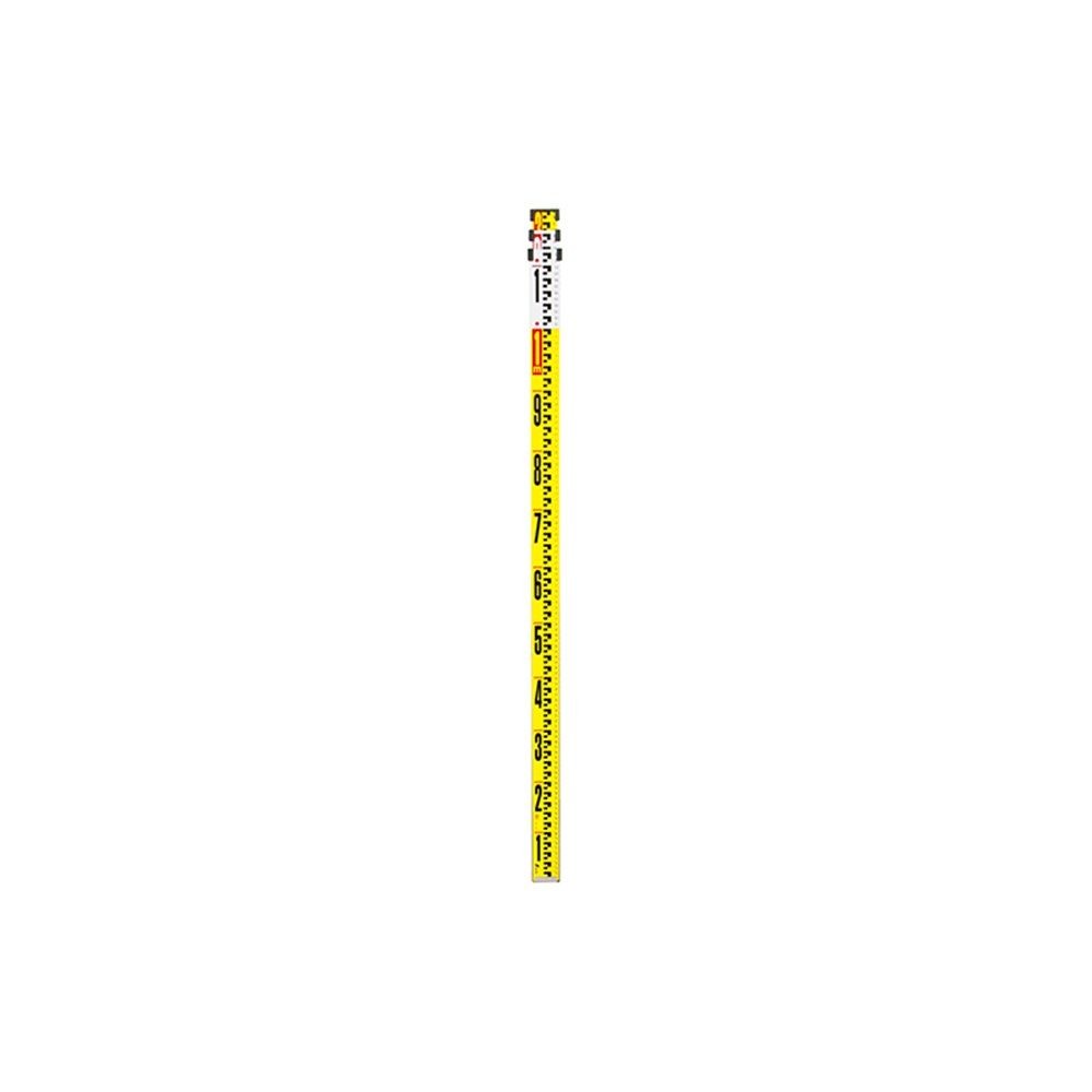 アルミスタッフ II 3m3段 表面10mmピッチ 裏面1mmピッチ目盛付, アルミ, 3m3段