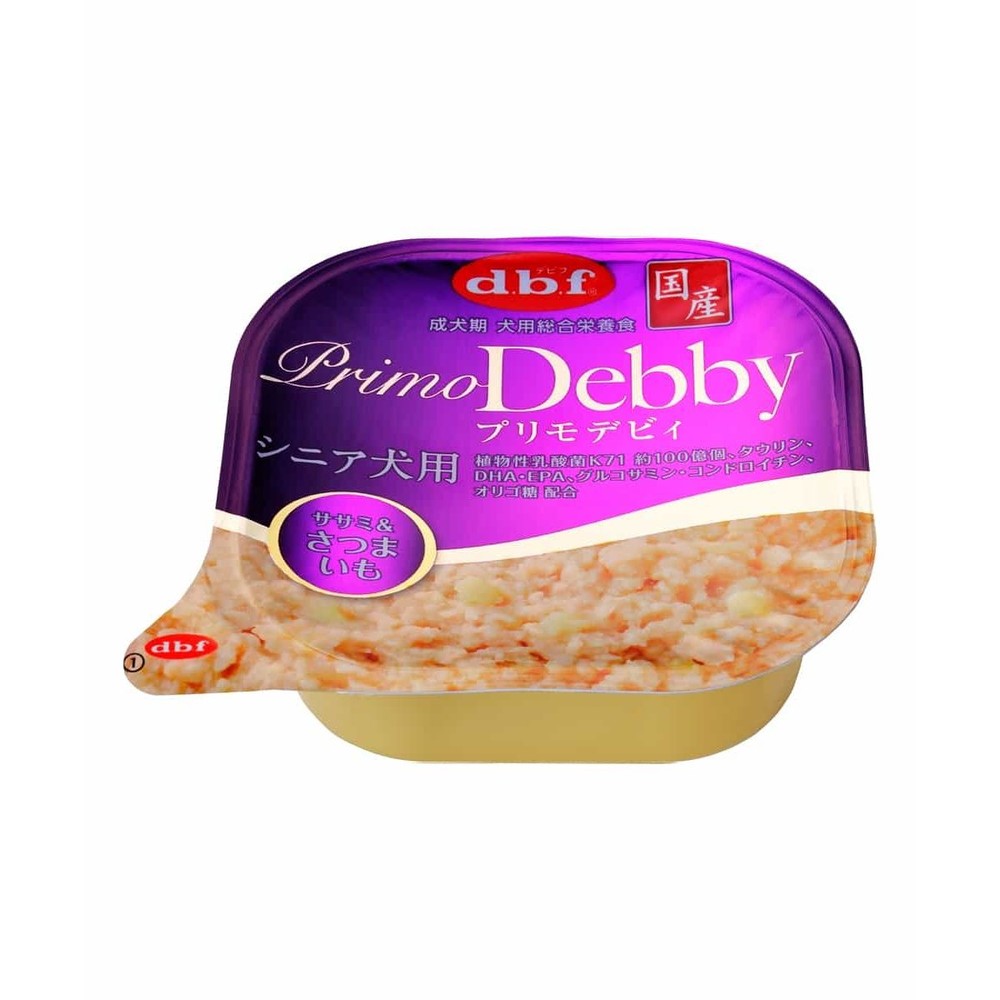 デビフ プリモデビィ シニア犬用 ササミ＆さつまいも 95g, ササミ＆さつまいも, 95g